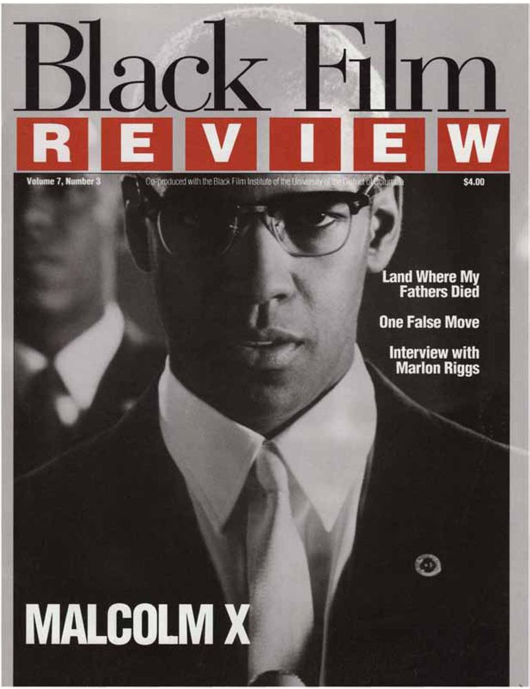BLACK FILM REVIEW magazine side cover  Vol 7 # 3  