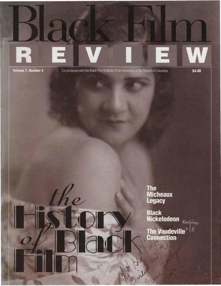 BLACK FILM REVIEW magazine side cover  Vol 7 # 4  1993