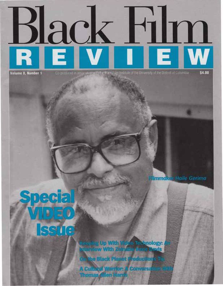 BLACK FILM REVIEW magazine side cover  Vol 8 # 1  