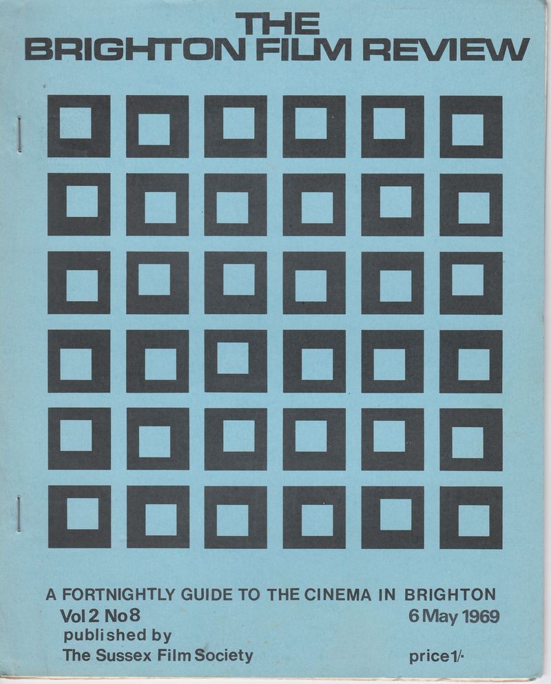 BRIGHTON FILM REVIEW magazine side cover 6 May 1969