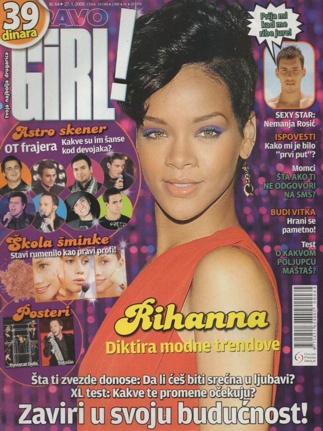 BRAVO GIRL SERBIA magazine side cover  January 2009