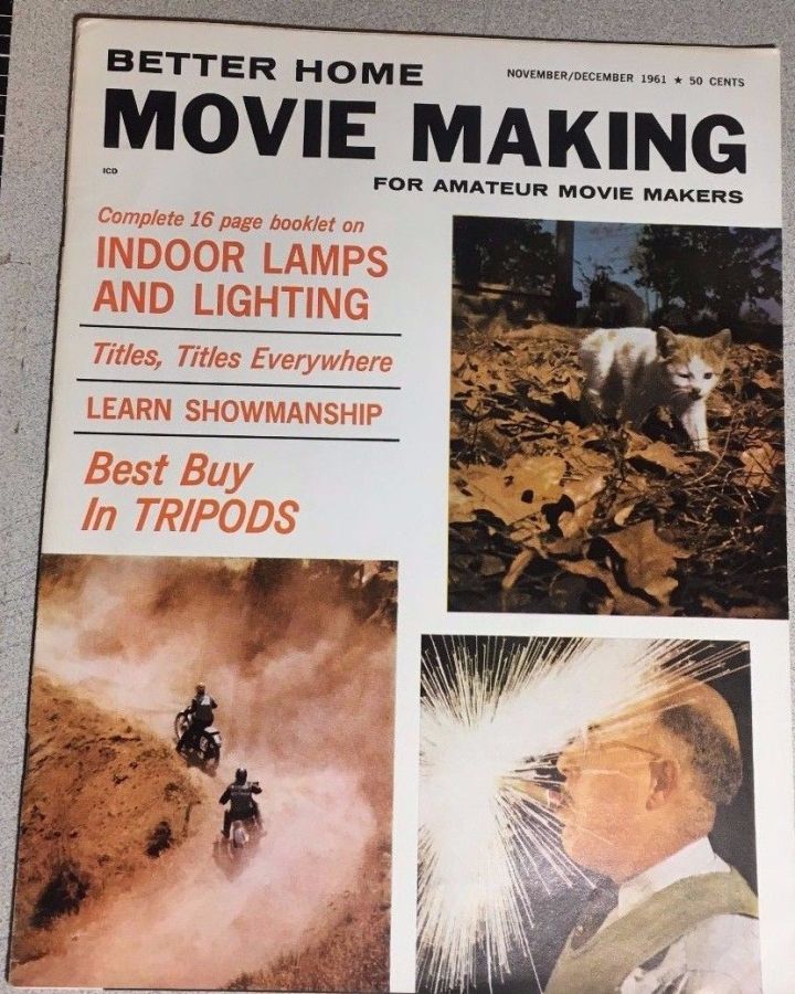 BETTER HOME MOVIE MAKING magazine side cover  November/December 1961