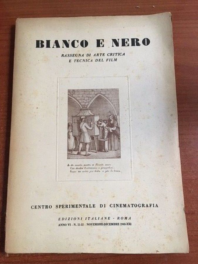 BIANCO E NERO magazine side cover  November/December 1942