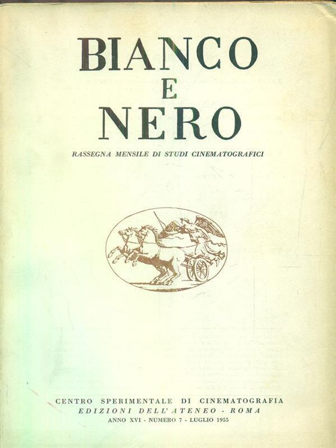 BIANCO E NERO magazine side cover  July 1955