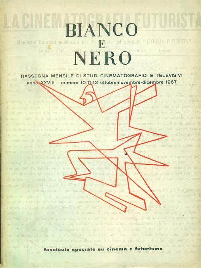 BIANCO E NERO magazine side cover  October/December 1967