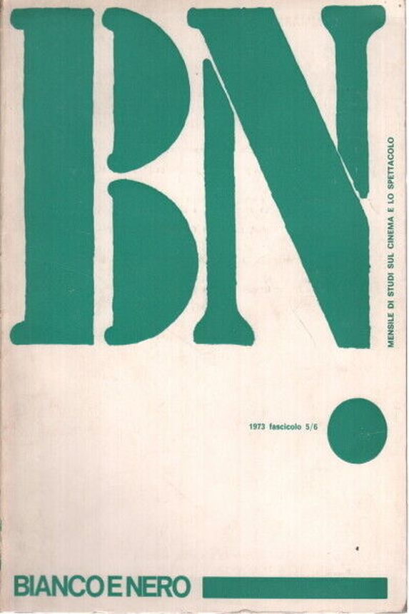 BIANCO E NERO magazine side cover  May/June 1973
