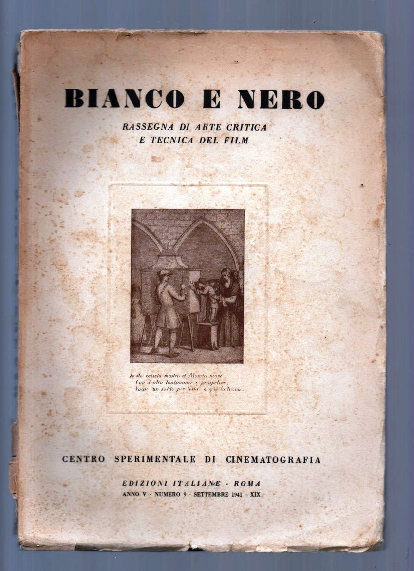 BIANCO E NERO magazine side cover September 1941
