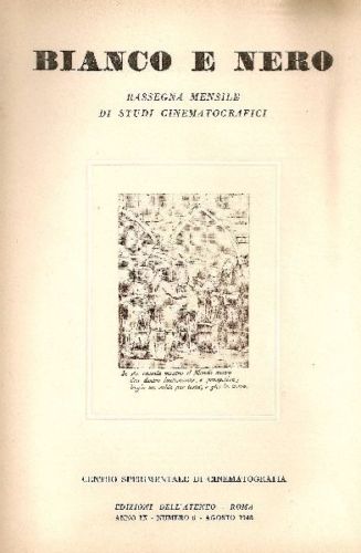 BIANCO E NERO magazine side cover August 1948