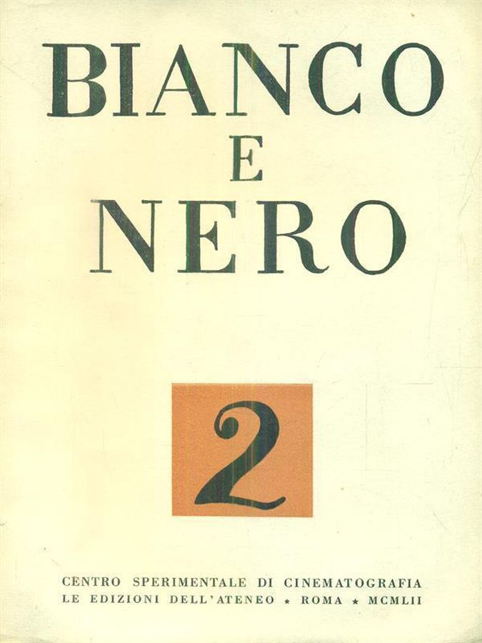 BIANCO E NERO magazine side cover February 1952