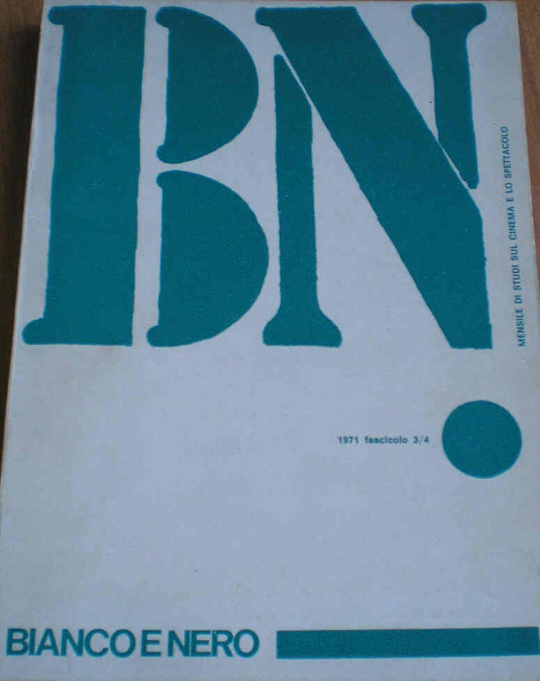 BIANCO E NERO magazine side cover March/April 1971