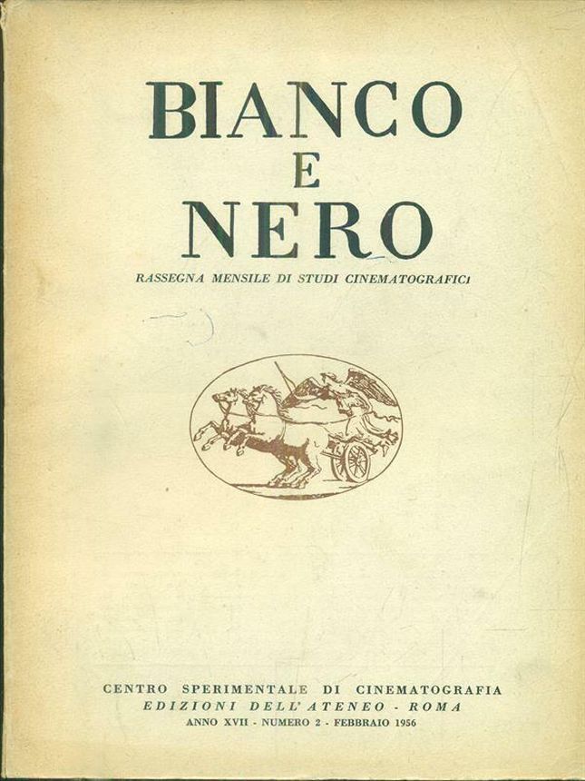 BIANCO E NERO magazine side cover February 1956