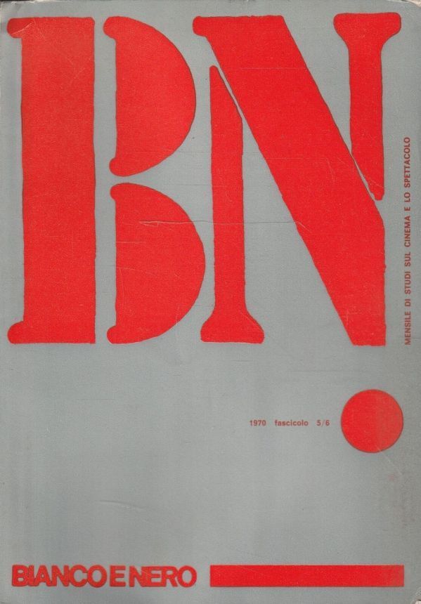 BIANCO E NERO magazine side cover May-June 1970