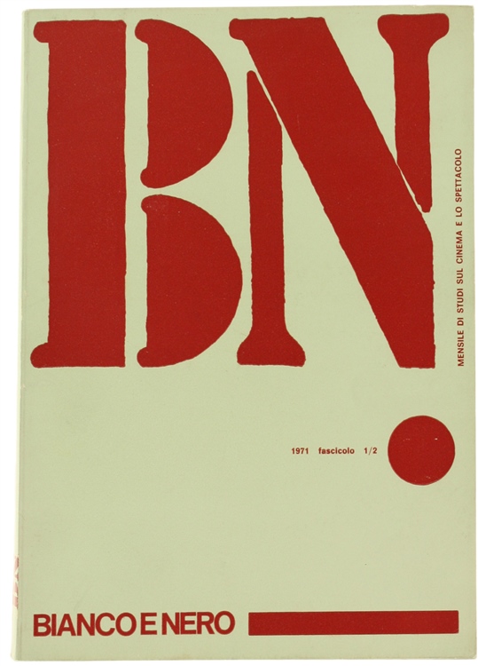 BIANCO E NERO magazine side cover  January/February 1971