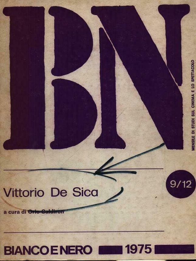 BIANCO E NERO magazine side cover Issue 9-12   1975