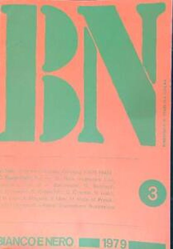 BIANCO E NERO magazine side cover Issue 3   1979