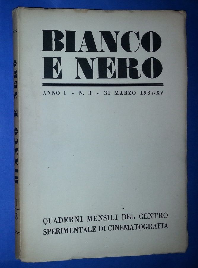 BIANCO E NERO magazine side cover Issue 3 31 March 1937