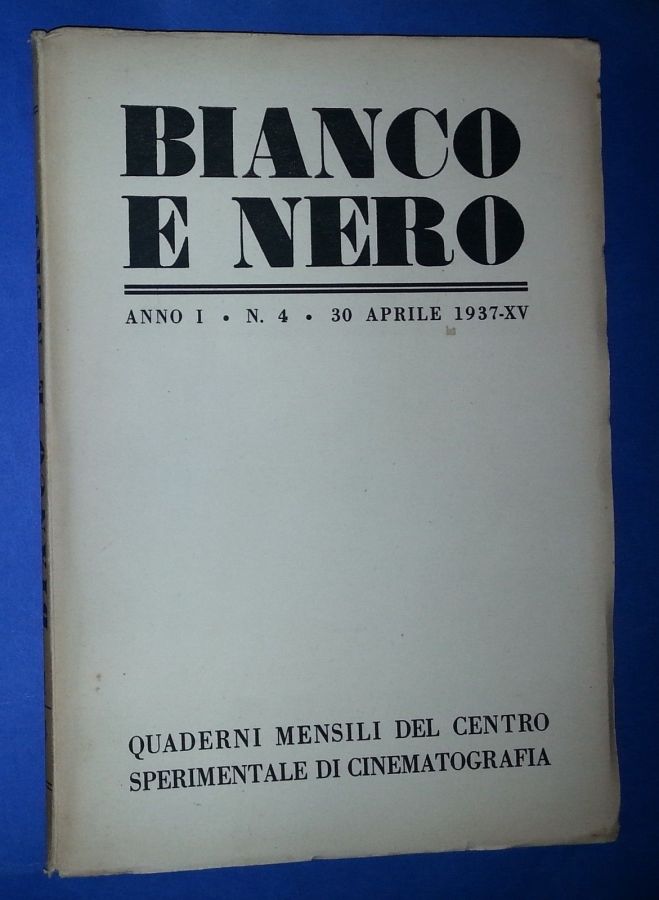 BIANCO E NERO magazine side cover Issue 4 April 1937