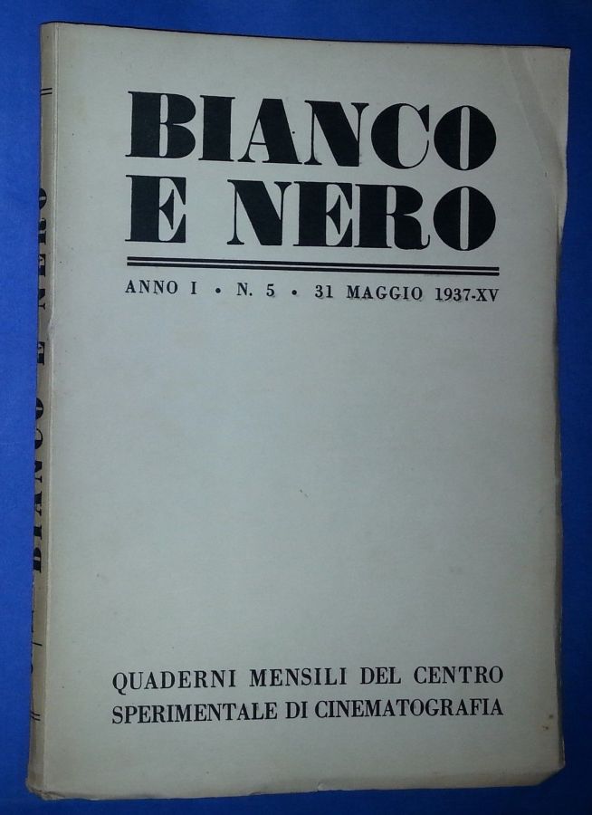 BIANCO E NERO magazine side cover Issue 5 May 1937