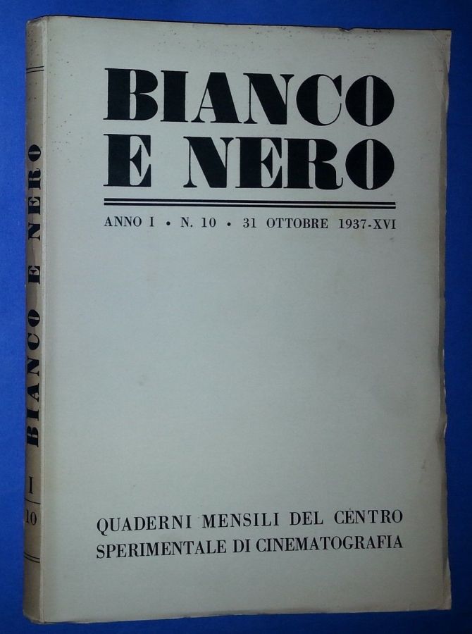 BIANCO E NERO magazine side cover Issue 10 October 1937