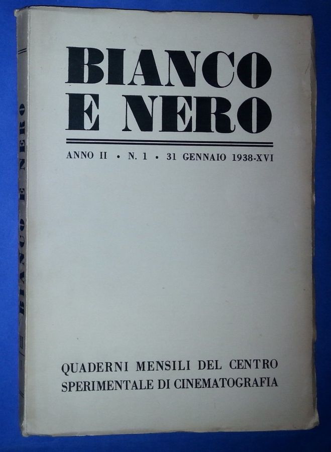 BIANCO E NERO magazine side cover January 1938