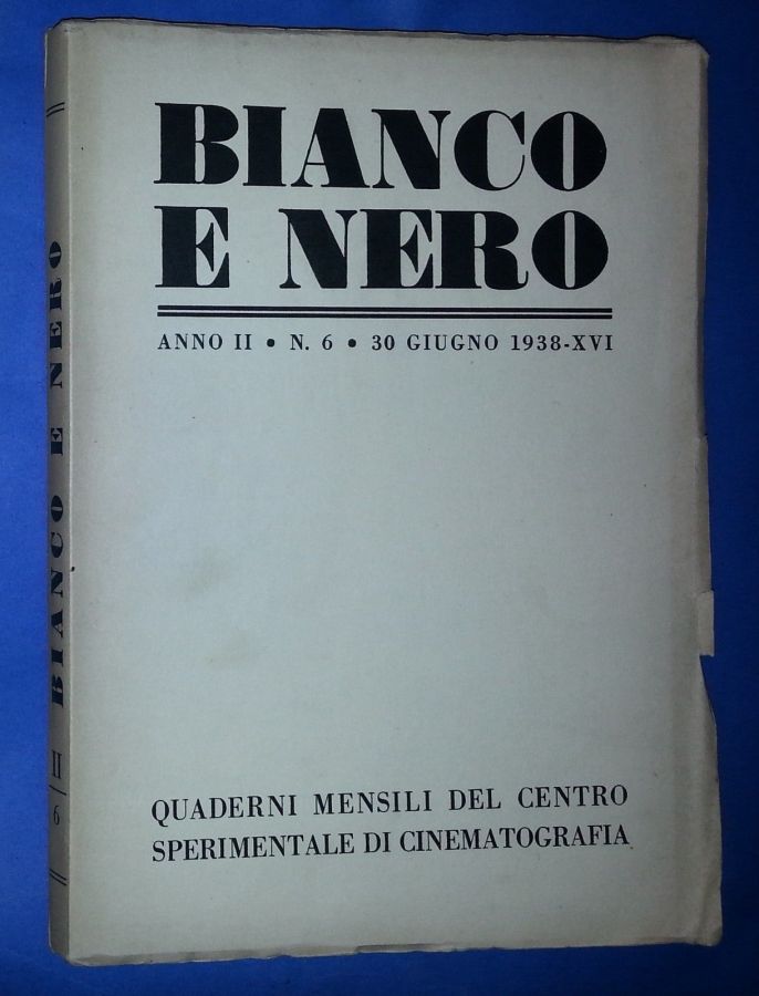 BIANCO E NERO magazine side cover June 1938