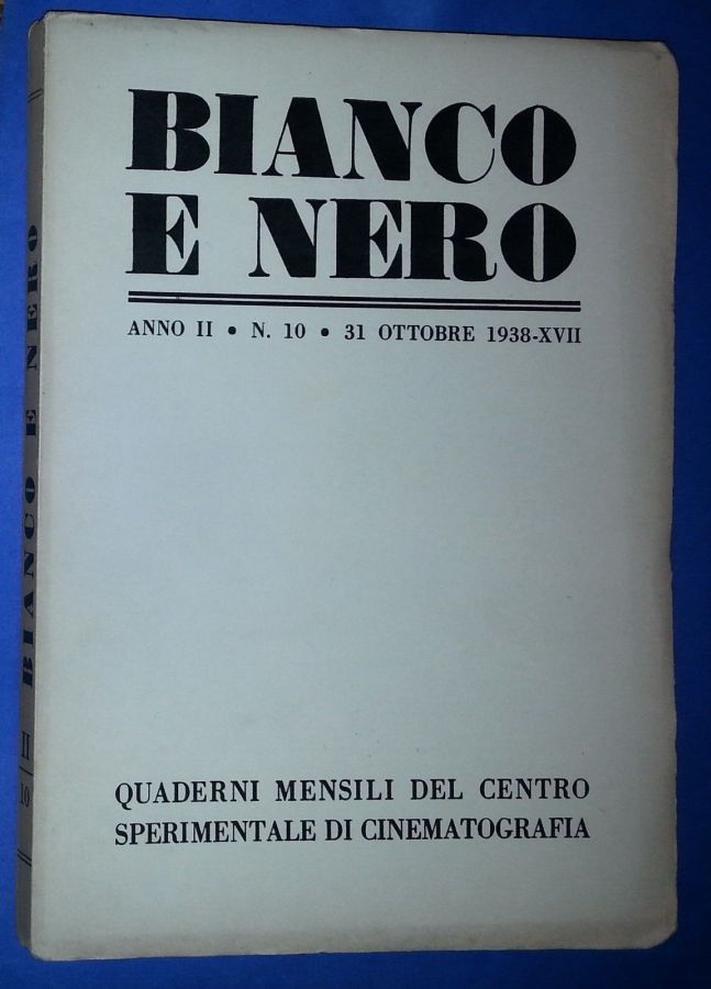 BIANCO E NERO magazine side cover October 1938