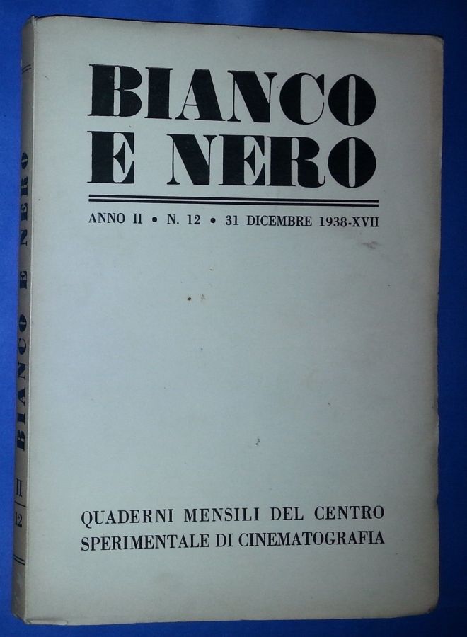 BIANCO E NERO magazine side cover December 1938