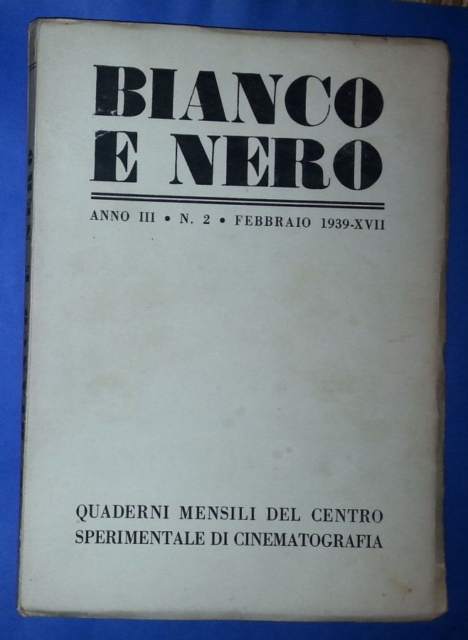 BIANCO E NERO magazine side cover February 1939