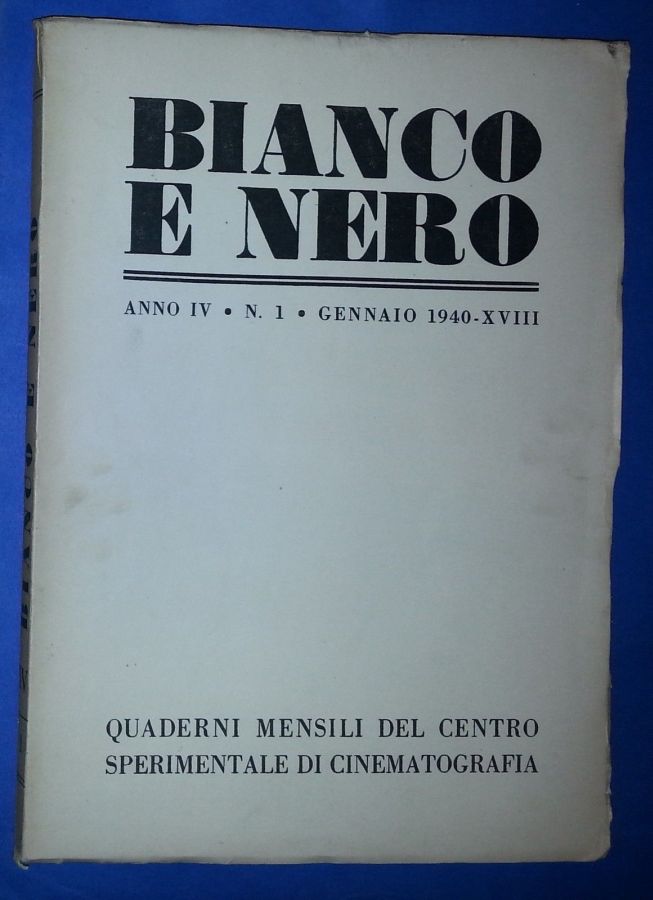 BIANCO E NERO magazine side cover January 1940