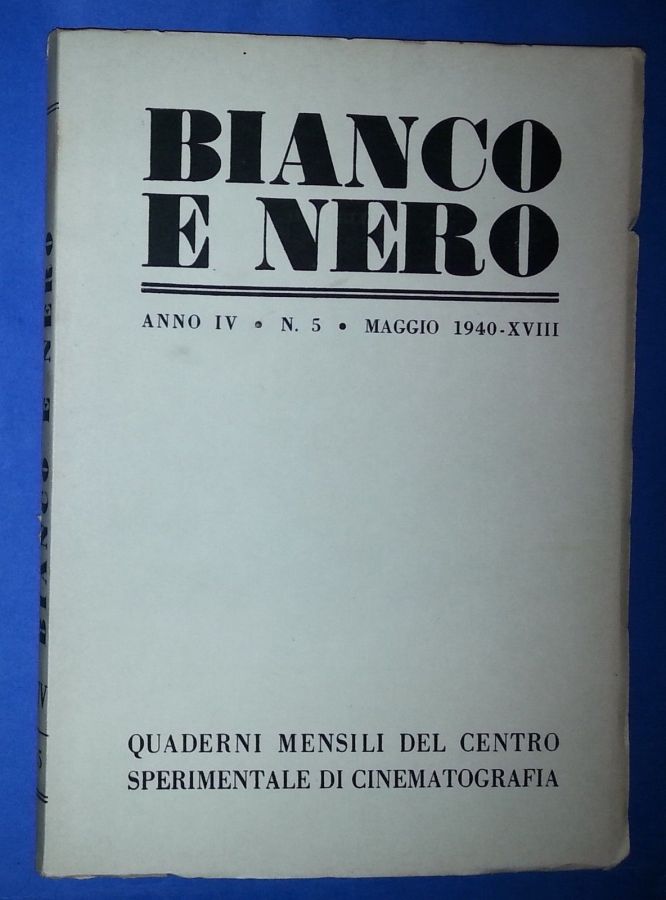 BIANCO E NERO magazine side cover May 1940
