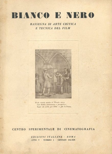 BIANCO E NERO magazine side cover  January 1941
