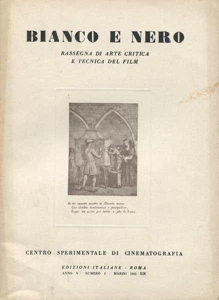 BIANCO E NERO magazine side cover  March 1941