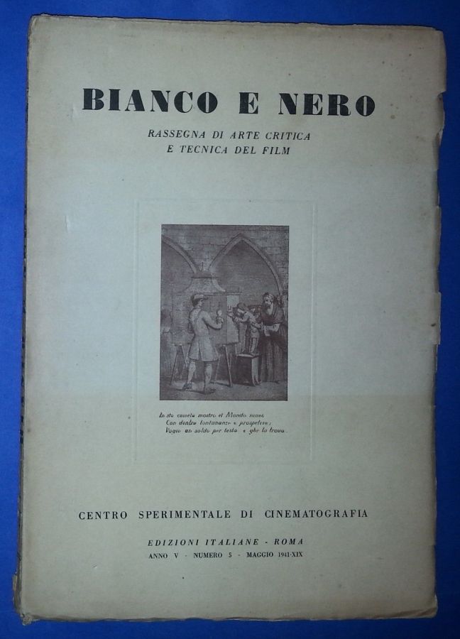 BIANCO E NERO magazine side cover May 1941