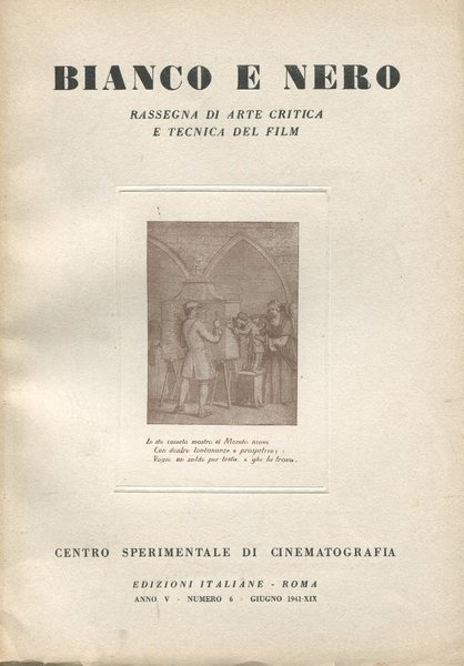 BIANCO E NERO magazine side cover  June 1941