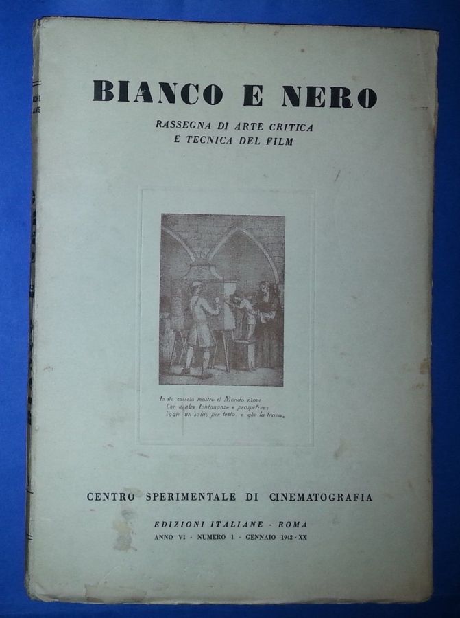 BIANCO E NERO magazine side cover January 1942