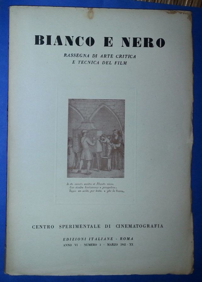 BIANCO E NERO magazine side cover March 1942