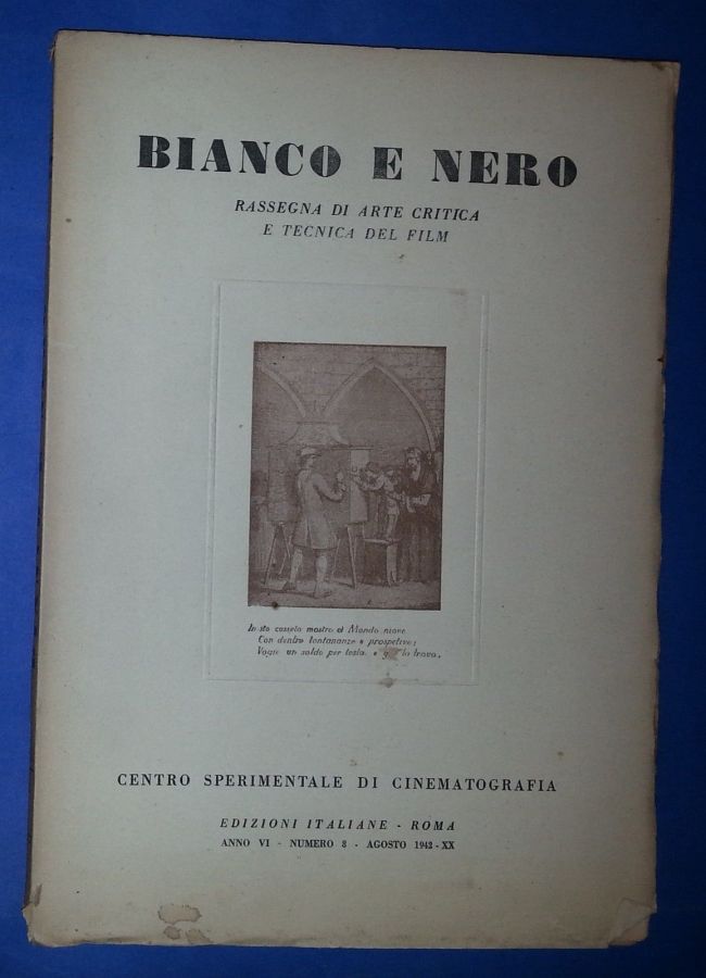 BIANCO E NERO magazine side cover August 1942