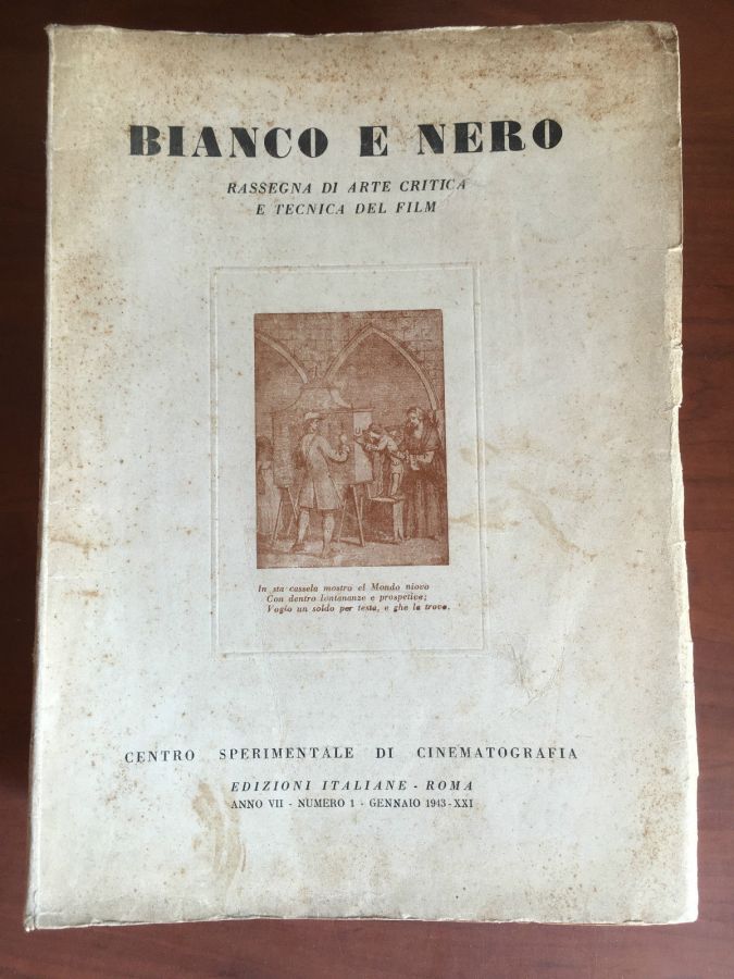 BIANCO E NERO magazine side cover January 1943