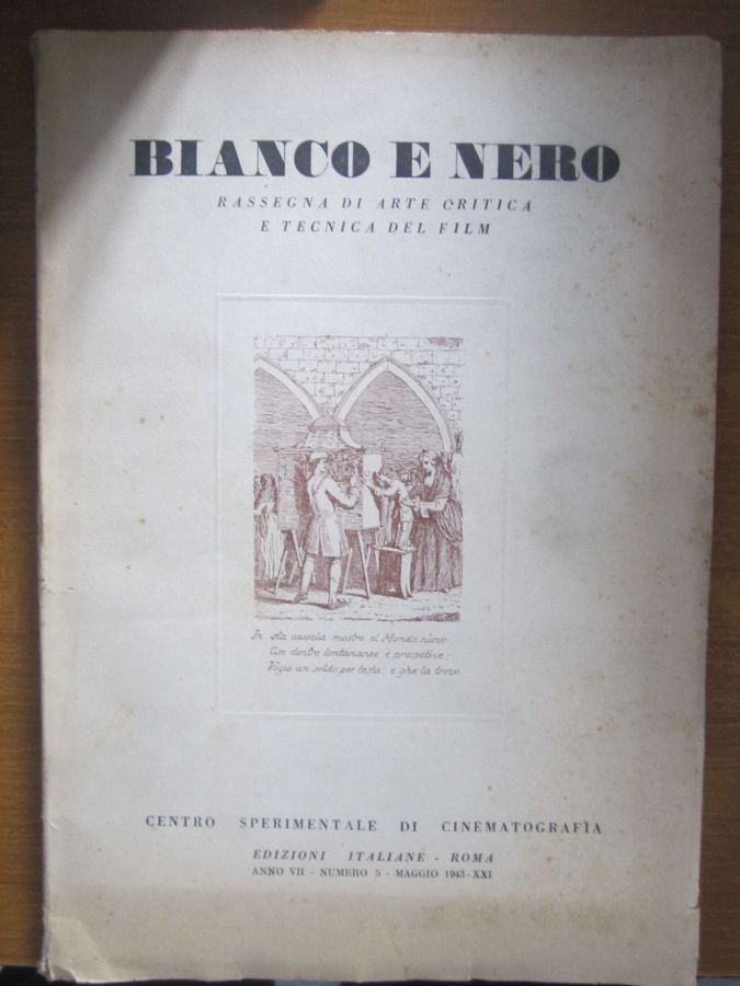 BIANCO E NERO magazine side cover May 1943