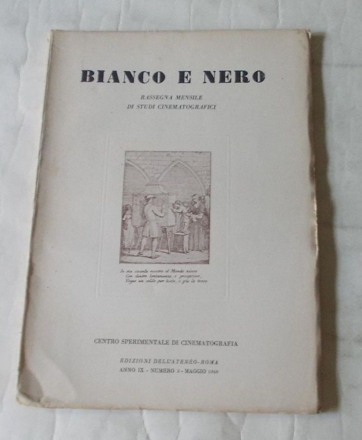 BIANCO E NERO magazine side cover May 1948