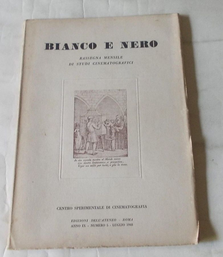 BIANCO E NERO magazine side cover July 1948