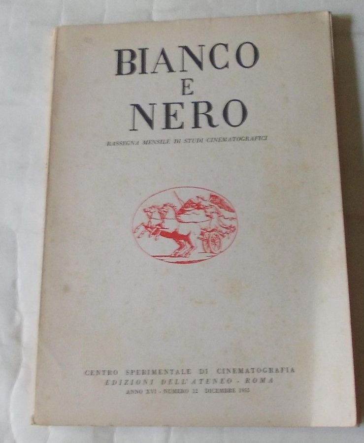 BIANCO E NERO magazine side cover December 1955