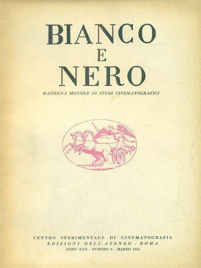 BIANCO E NERO magazine side cover March 1956