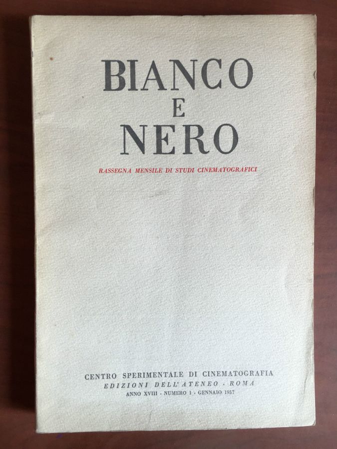 BIANCO E NERO magazine side cover January 1957