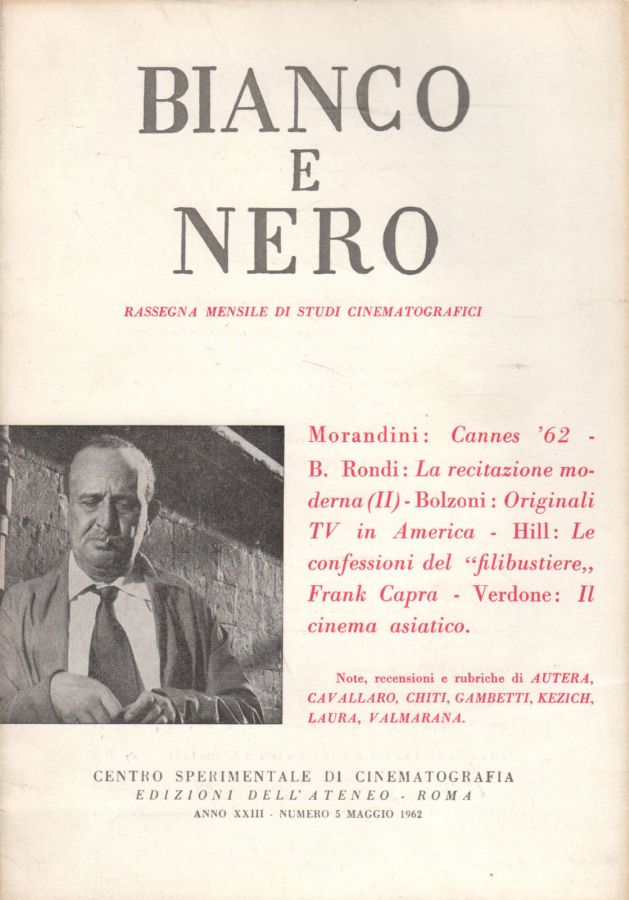 BIANCO E NERO magazine side cover May 1962