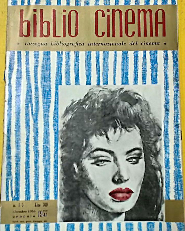 BIBLIO CINEMA magazine side cover Issue 4-5  December 1956/ January 1957 