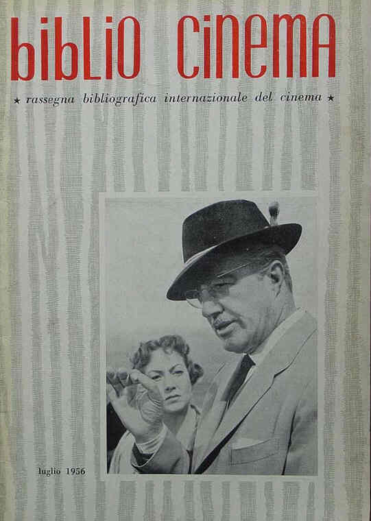 BIBLIO CINEMA magazine side cover Issue 1 July 1956