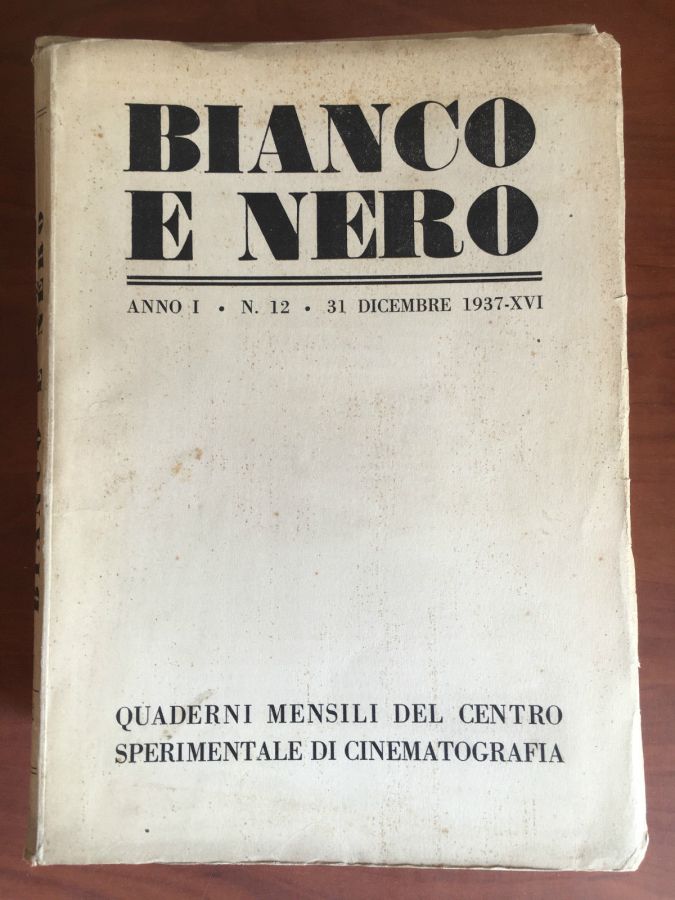 BIANCO E NERO magazine side cover Issue 12 December 1937