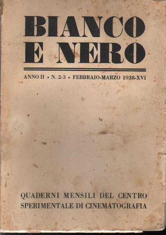 BIANCO E NERO magazine side cover February/March 1938
