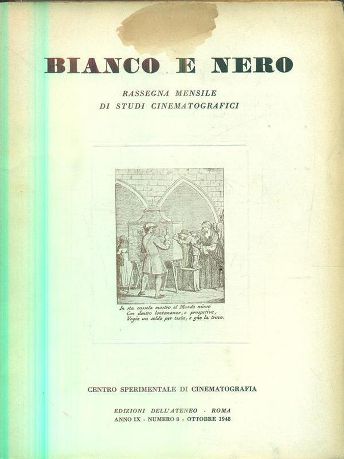BIANCO E NERO magazine side cover October 1948